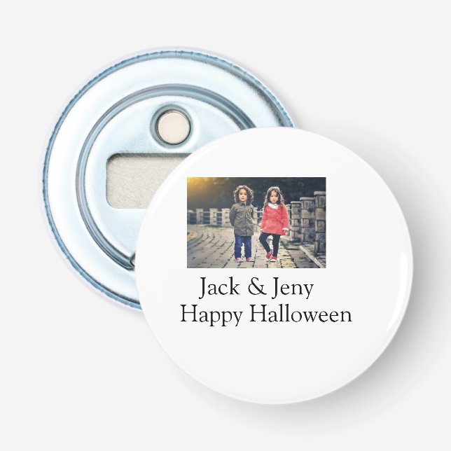 Décapsuleur ajouter nom photo texte Halloween enfant fille gar (Devant)