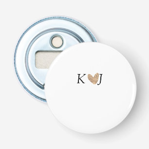 Décapsuleur Ajouter une lettre de nom mariage or coeur parties