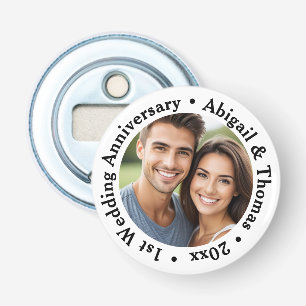 Décapsuleur Ajoutez votre propre photo de couple 1er anniversa