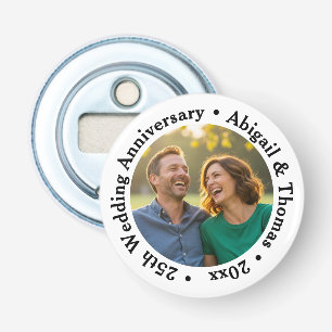 Décapsuleur Ajoutez votre propre photo de couple 25e anniversa