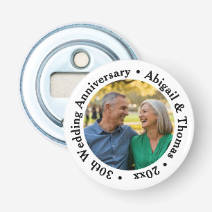 Décapsuleur Ajoutez votre propre photo de couple 30e anniversa