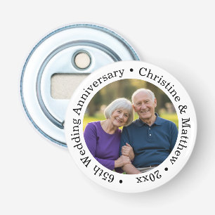 Décapsuleur Ajoutez votre propre photo de couple 65e anniversa