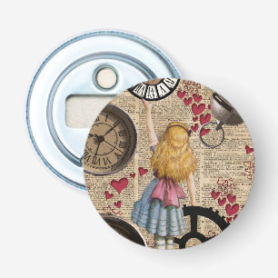 Décapsuleur Alice au pays des merveilles voyageant à temps