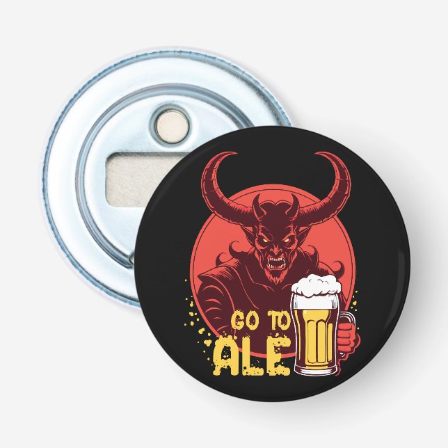 Décapsuleur Aller à la bière - Satan buvant de la bière (Devant)