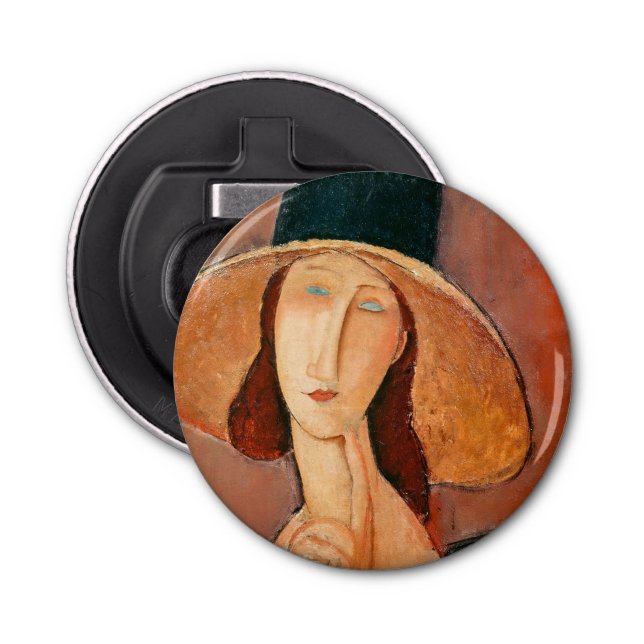 Décapsuleur Amedeo Modigliani - Jeanne Hebuterne en grand Casq (Devant)