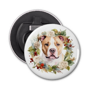 Décapsuleur American Staffordshire Fête de la couronne de Noël