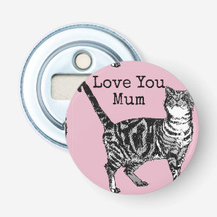 Décapsuleur Amour de chaton rose vous maman faveur floral fleu