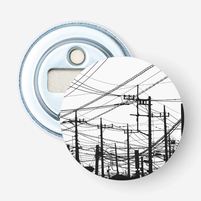 Décapsuleur Ancien téléphone et lignes électriques (Devant)