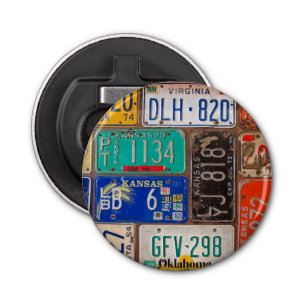 Décapsuleur Ancienne collection de plaques de licence