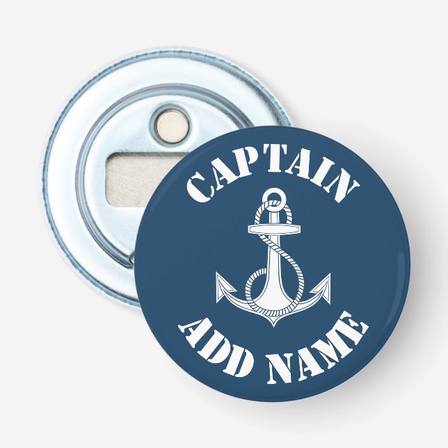 Décapsuleur Ancrage de nom de capitaine personnalisé (Devant)