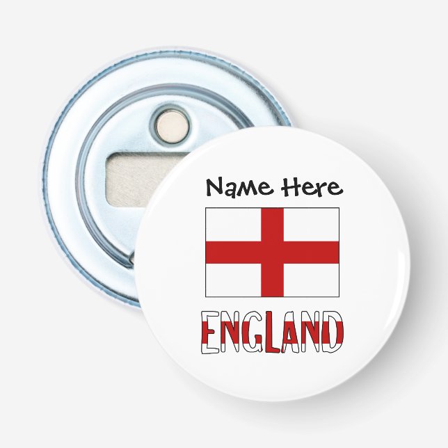 Décapsuleur Angleterre et drapeau anglais personnalisés  (Devant)