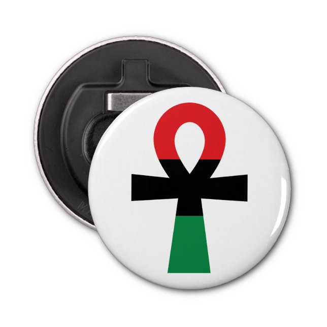 Décapsuleur Ankh rouge, noir et vert (Devant)