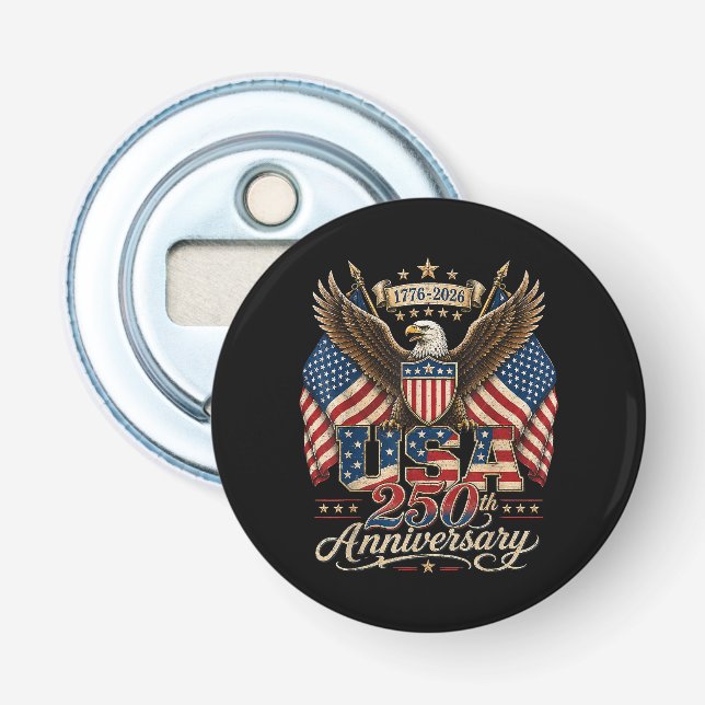 Décapsuleur Anniversaire des 250 ans d'Amérique USA 1776 2026 (Devant)