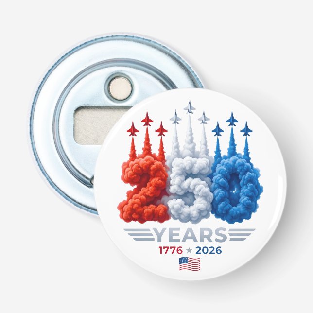 Décapsuleur Anniversaire patriotique de 250 ans (Devant)