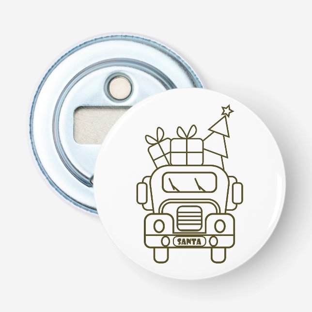 Décapsuleur Aperçu camion de Noël Père Noël voiture vue avant (Devant)