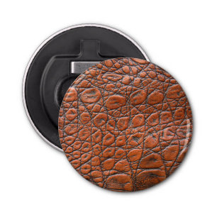 Décapsuleur apparence fausse en cuir de crocodile