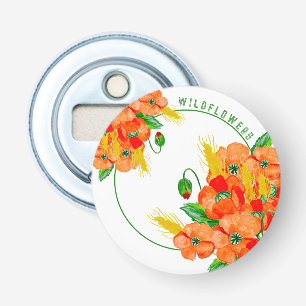 Décapsuleur Aquarelle de fleurs sauvages