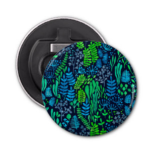 Décapsuleur Aquarelle fleurie doodles arrière - plan foncé