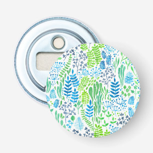 Décapsuleur Aquarelle fleurie doodles blanc