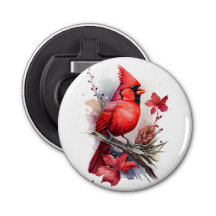 Aquarelle rouge Cardinal d'hiver