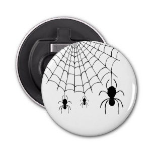 Décapsuleur Araignées de la fête d'Halloween noir blanc gothiq