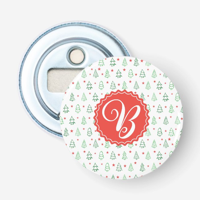 Décapsuleur Arbre de Noël rouge et vert (Devant)