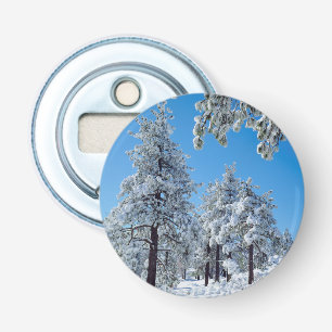 Décapsuleur Arbres enneigés dans les montagnes de Laguna