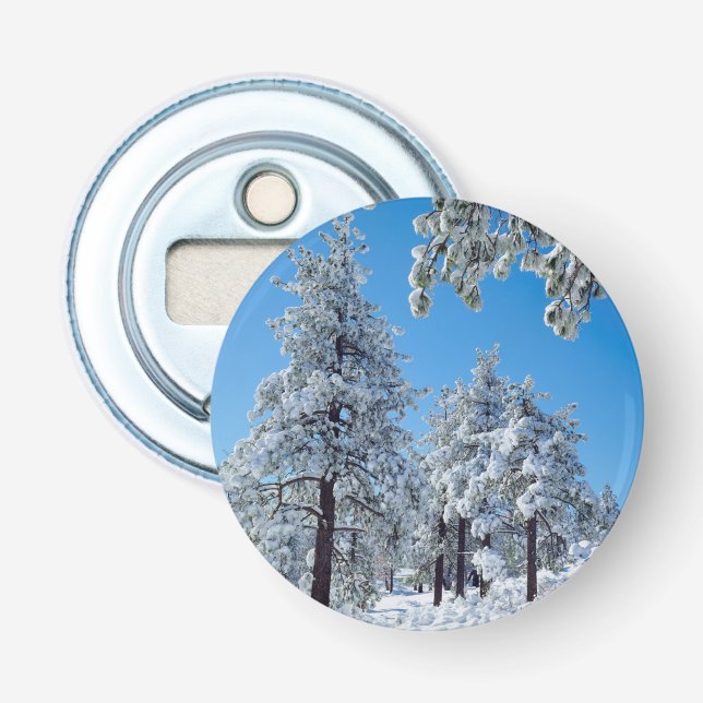 Décapsuleur Arbres enneigés dans les montagnes de Laguna (Devant)