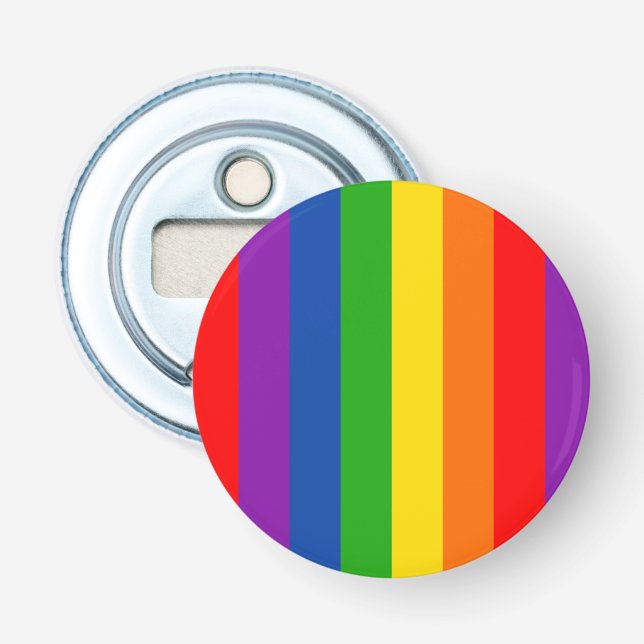 Décapsuleur Arc-en-ciel LGBTQ+ Pride drapeau, couleurs Gay pri (Devant)