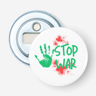 Décapsuleur Arrêtez la guerre – Graphisme anti-guerre à emprei