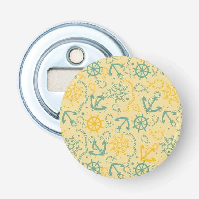 Décapsuleur arrière - plan rétro avec ancre, cordes (Devant)