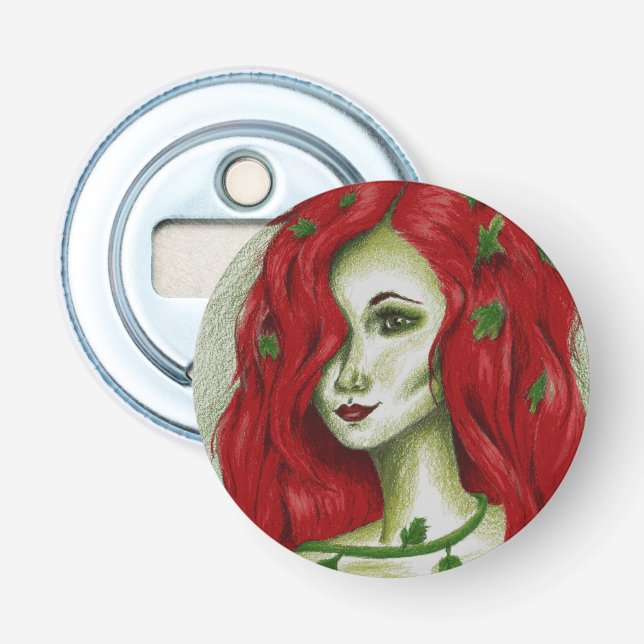 Décapsuleur Art Fantastique de Pixie Femme Rousse Nymphe de Li (Devant)
