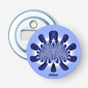 Décapsuleur ARTHUR ~ CUTE ! Fractage 3D bleu et blanc dans les