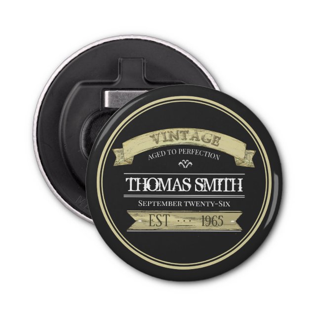 Décapsuleur Au-dessus de la colline Anniversaire Rustique cade (Devant)