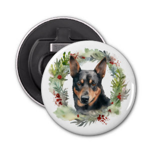 Décapsuleur Australie Kelpie Noël Wreath Festive Pup