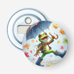 Décapsuleur Automne Funny T-shirt Frog sous la pluie