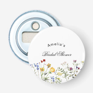 Décapsuleur Baby Shower Minimaliste Fleurs Sauvages