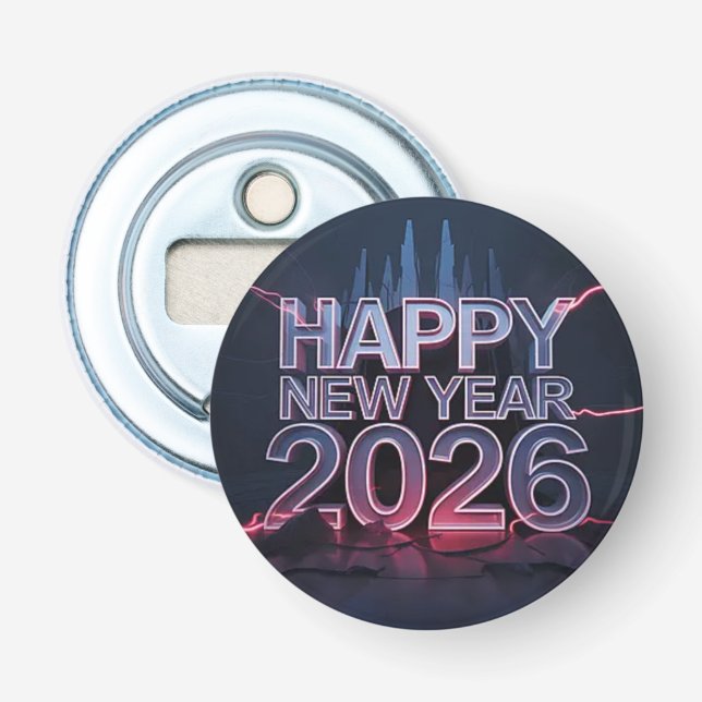 Décapsuleur Badge Esthétique — Épingle de bouton de l'année 20 (Devant)
