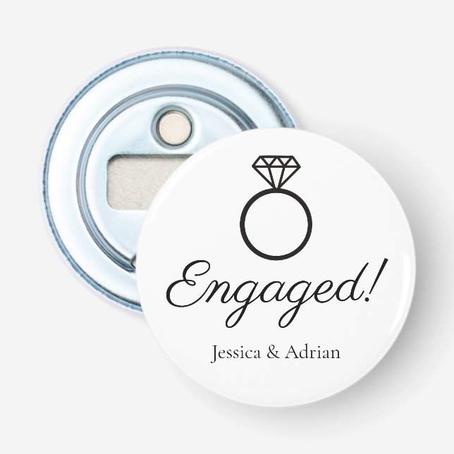 Décapsuleur Bague de fiançailles graphique Fiancée (Devant)