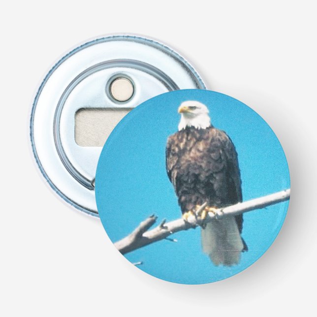 Décapsuleur Bald Eagle Button Bottle Opener (Devant)