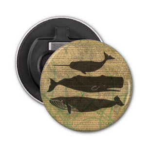 Décapsuleur Baleine antique Vie marine