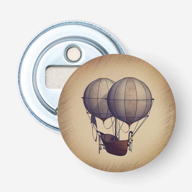 Décapsuleur Ballons à air chaud Steampunk avec bateau (Devant)