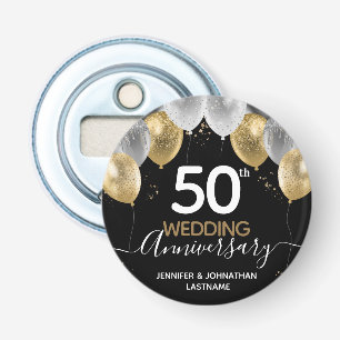Décapsuleur Ballons du 50e anniversaire du Mariage