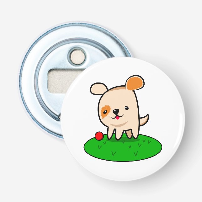 Décapsuleur Bande dessinée mignonne de chiot (Devant)