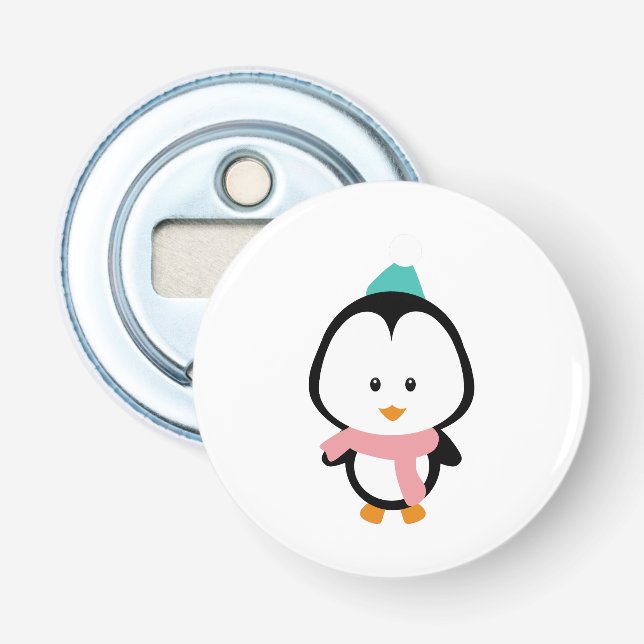 Décapsuleur Bande dessinée mignonne de pingouin (Devant)