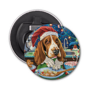 Décapsuleur Basset Hound Gîtes : Noël festif