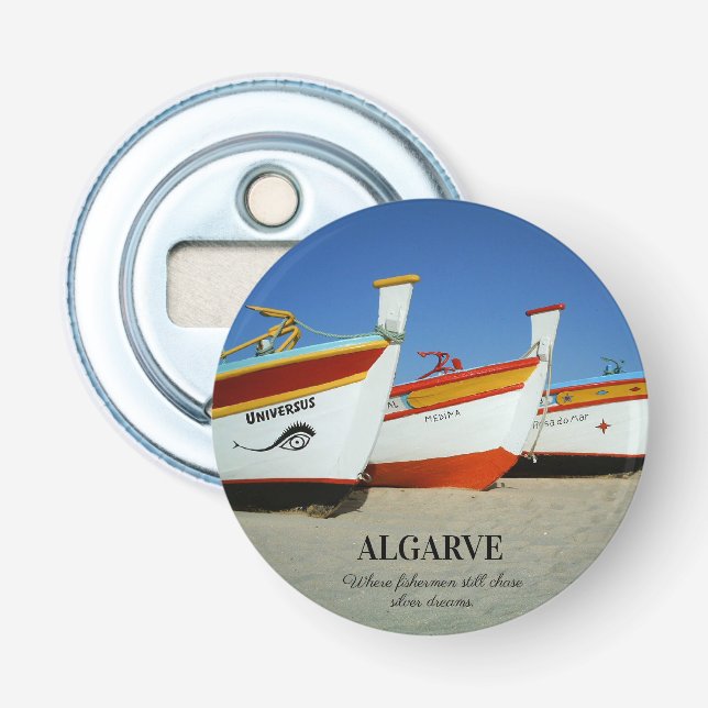 Décapsuleur Bateaux de pêche sur la plage de l'Algarve Photo (Devant)
