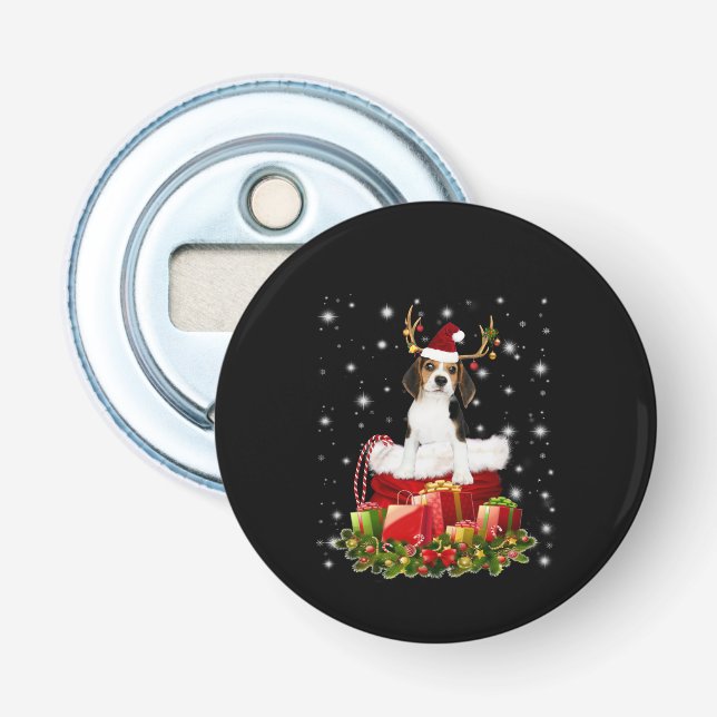 Décapsuleur Beagle Reindeer présent cadeau de Noël (Devant)