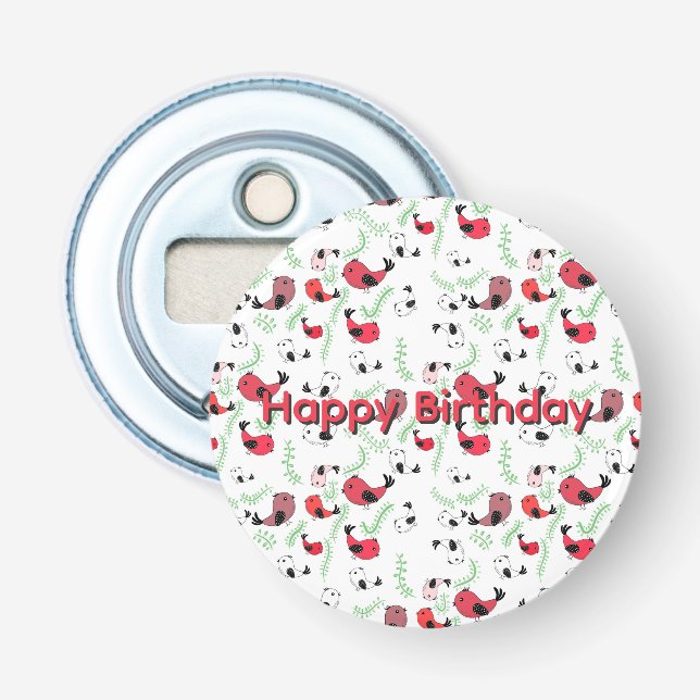 Décapsuleur Beau cadeau sur le thème de l'oiseau, à motif (Devant)