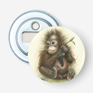 Décapsuleur Bébé d'orang-outan avec le feuille
